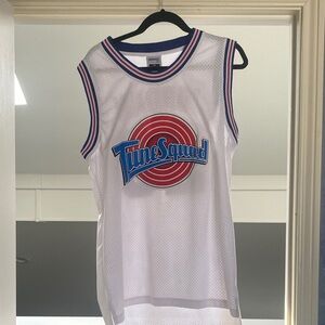 Jordan White and Red Tune Squad Jersey